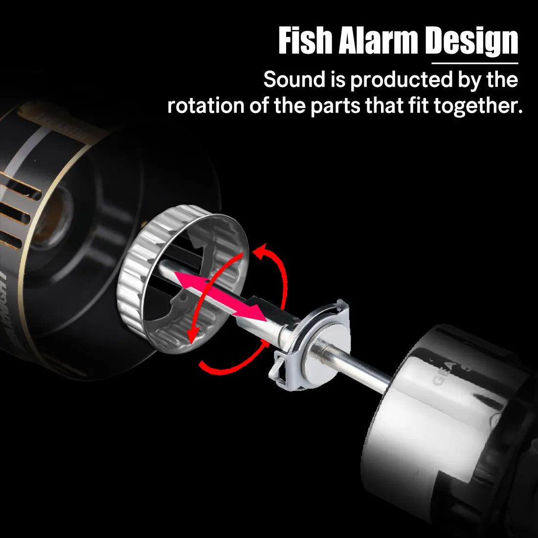 SeaKnight TREANT III Series fishing reel with fish alarm design and smooth operation features.