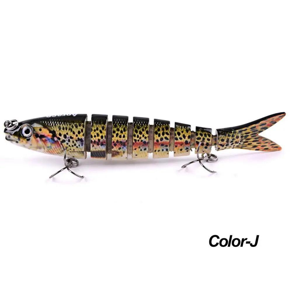 1pc Wobblers 8 Segments Fishing Lure Multi Jointed Swimbait 19g Hard Bait Lures Fishing Tackle For Bass Pike Lifelike Swimbaits - Nex Fisher Hub