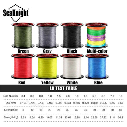 SeaKnight Brand TriPoseidon Series 4 Strands 300M PE Braided Fishing Line 8-60LB Multifilament Fishing Line Smooth Carp Fishing - Nex Fisher Hub