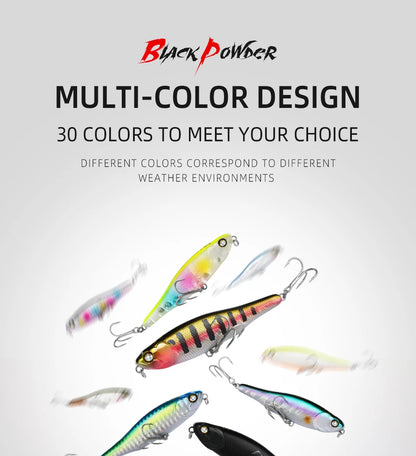 BEARKING BLACK POWDER Pencil Topwater Lure 87mm (3.43 inches) and 9.1g (0.32 ounces).: Professional Quality Walk-the-Dog Action