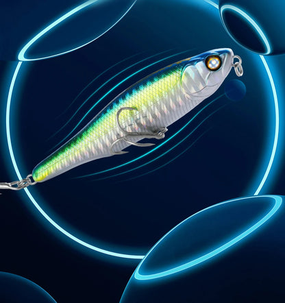 BEARKING BLACK POWDER Pencil Topwater Lure 87mm (3.43 inches) and 9.1g (0.32 ounces).: Professional Quality Walk-the-Dog Action