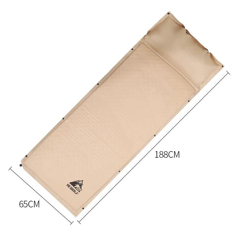 HEWOLF 2+1 spliced outdoor thick 5cm automatic inflatable cushion pad outdoor tent camping mats bed mattress 2 colors - Nex Fisher Hub