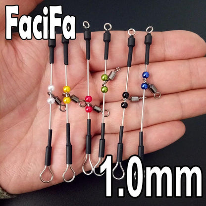 6 Pcs Bearing Swivel Fishing Connector Fast Hook