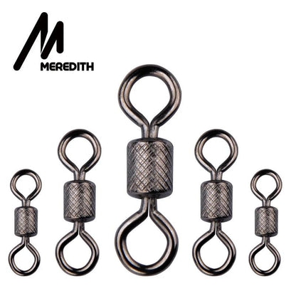 Meredith 50PCS/Lot Fishing Swivels Ball Bearing Swivel with Safety Snap