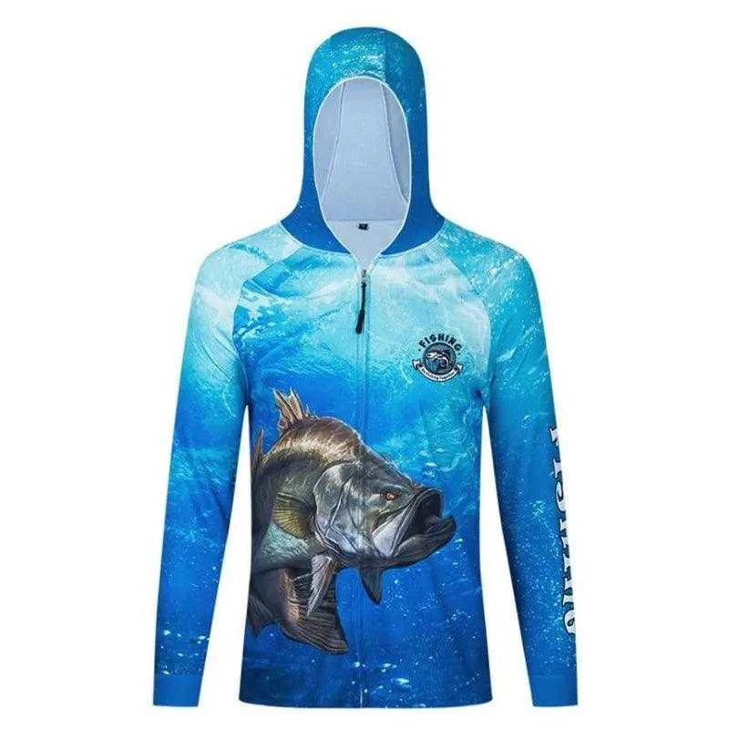 2021 Popular  Men's Fishing Jerseys With Zippered  Hooded Fishing Clothing  Colorful Quick-drying  Sun Protective Fishing Shirts - Nex Fisher Hub