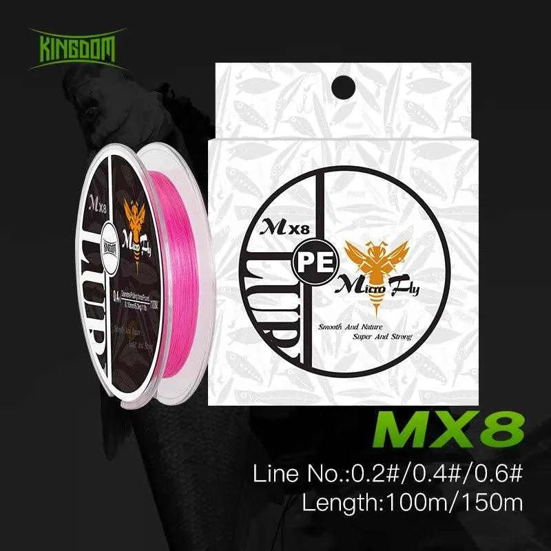 Kingdom 100M 150M Fishing Line 0.2#/0.4#/0.6# 9-12LB PE Braided Line Super Strong Multifilament Fishing Wire For Carp Fishing - Nex Fisher Hub