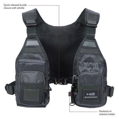 Bassdash FV08 Chest Pack Vest - Nex Fisher Hub