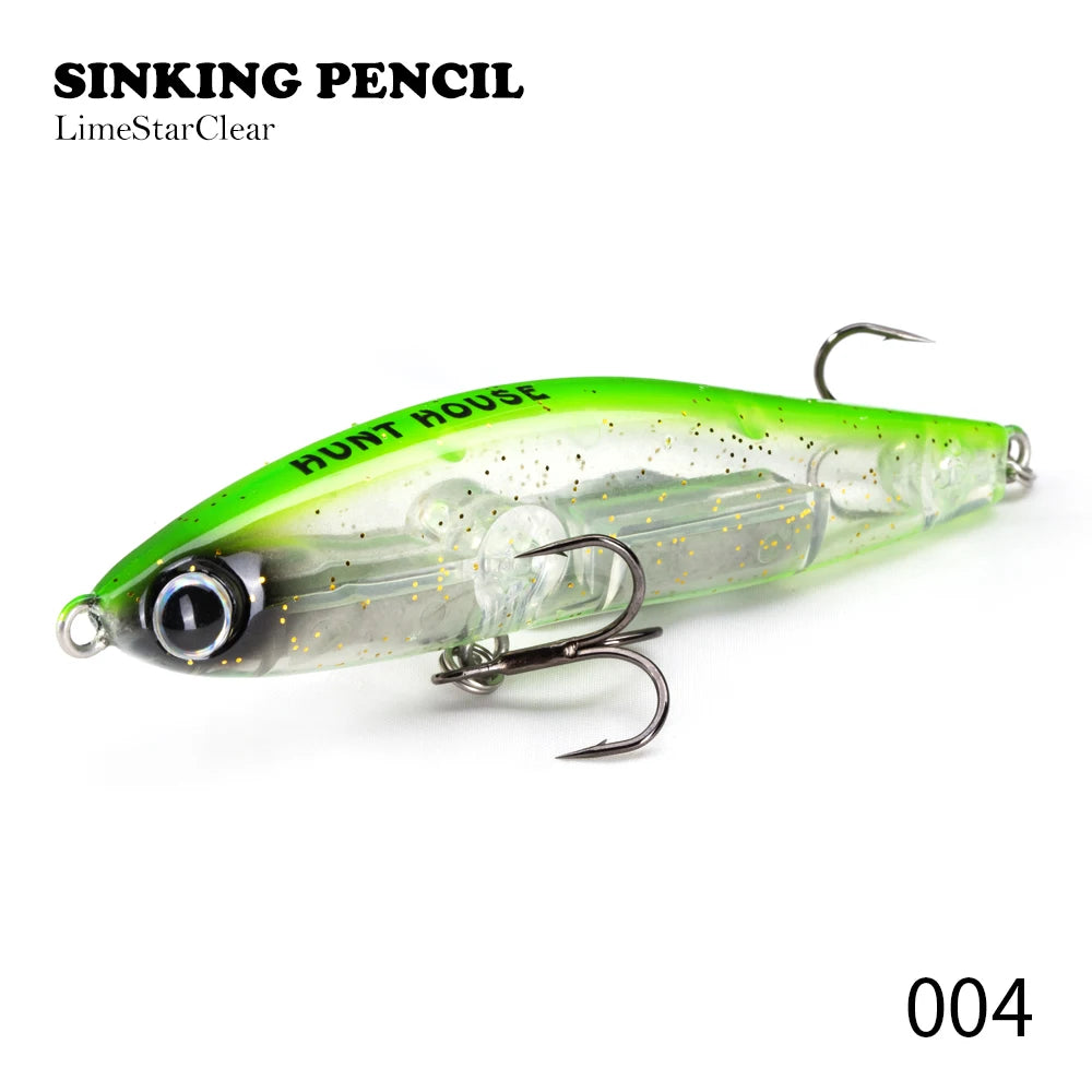 Hunthouse Sinking Lipless Pencil Fishing Lure 70mm/13.5g 95mm/24g Honey Trap