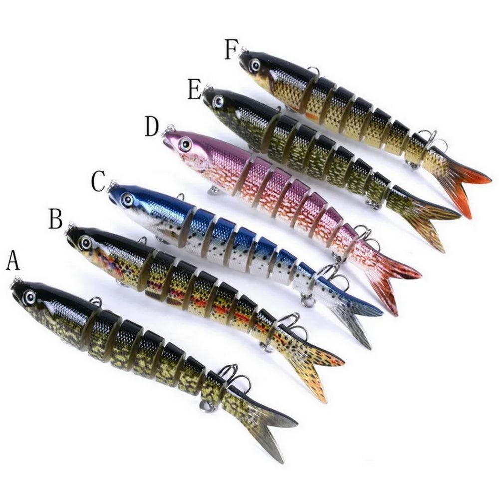 1pc Wobblers 8 Segments Fishing Lure Multi Jointed Swimbait 19g Hard Bait Lures Fishing Tackle For Bass Pike Lifelike Swimbaits - Nex Fisher Hub