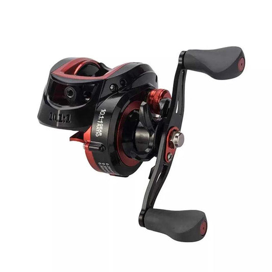 Ryobi BaitCast Reel with dual speed ratios, ideal for freshwater fishing, featuring high-quality bearings and robust construction.