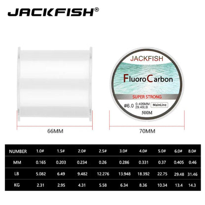 Jackfish Fluorocarbon Fishing Line 500 meters - Nex Fisher Hub