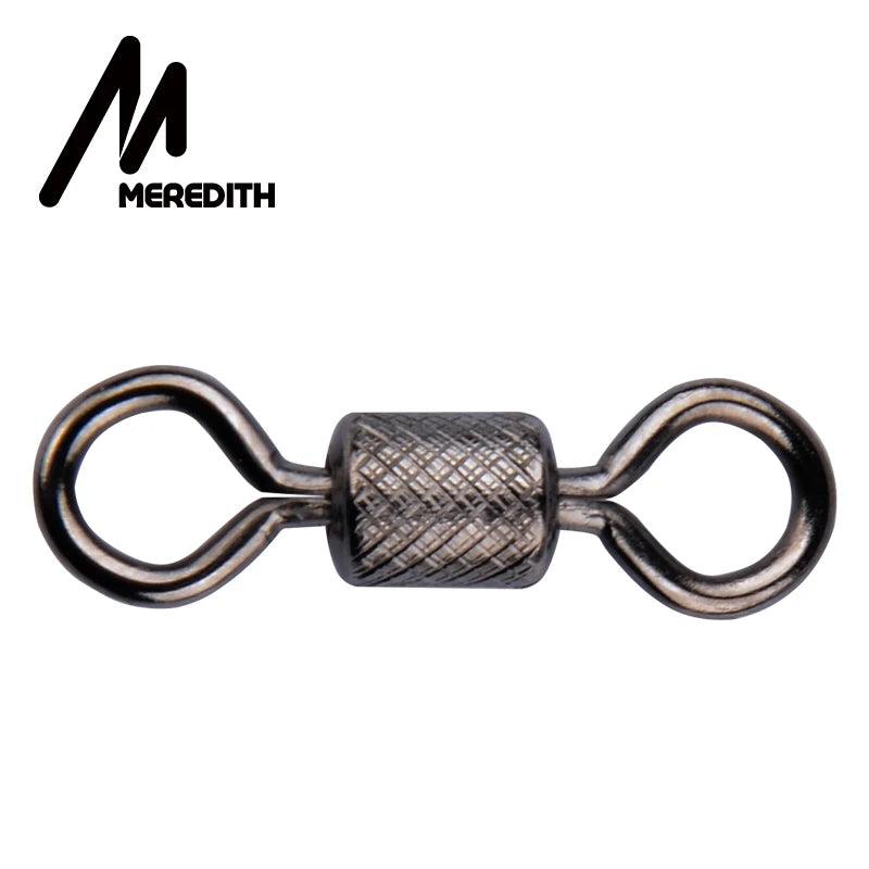 Meredith 50PCS/Lot Fishing Swivels Ball Bearing Swivel with Safety Snap