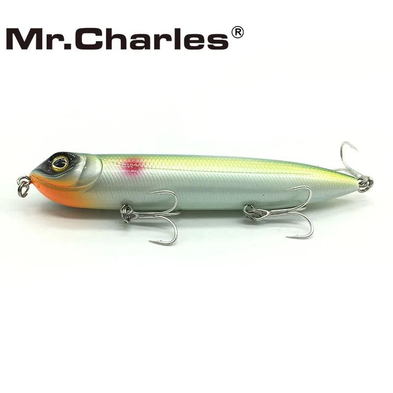 Mr.Charles CMC018 Fishing Lure 128mm/25g Floating Top Water Assorted Colors Popper Wobbler Pencil Lure Hand Lure Fishing Tackle