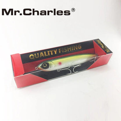 Mr.Charles CMC018 Fishing Lure 128mm/25g Floating Top Water Assorted Colors Popper Wobbler Pencil Lure Hand Lure Fishing Tackle