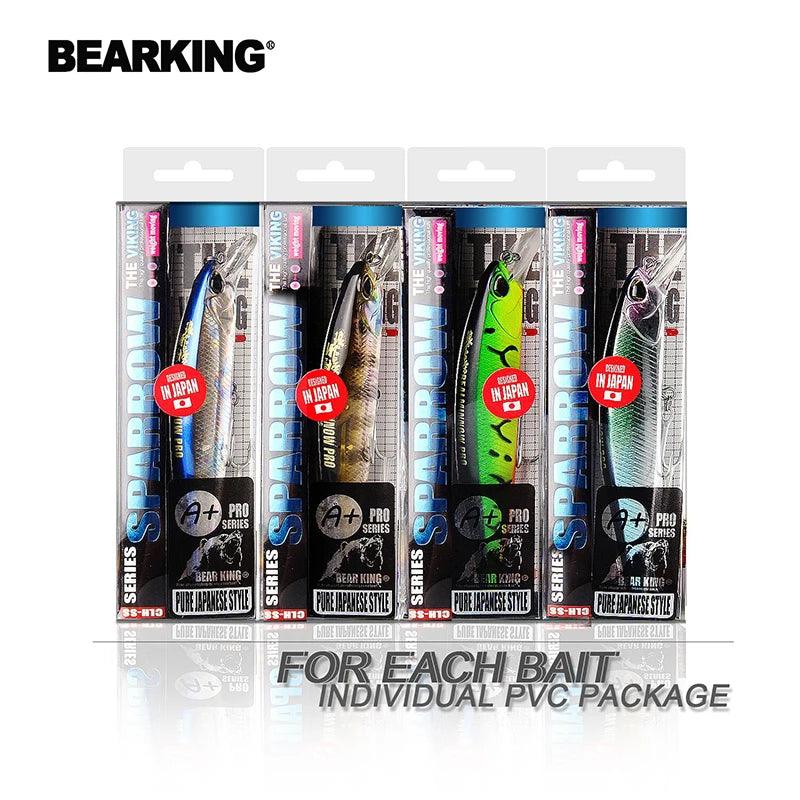 Bearking Retail fishing tackle   A+ fishing lures hard bait 5color for choose 100mm 14.5g  minnow,quality professional minnow