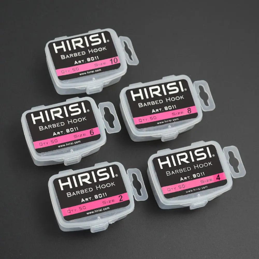 Hirisi 50-Piece High Carbon Steel Barbed Hooks