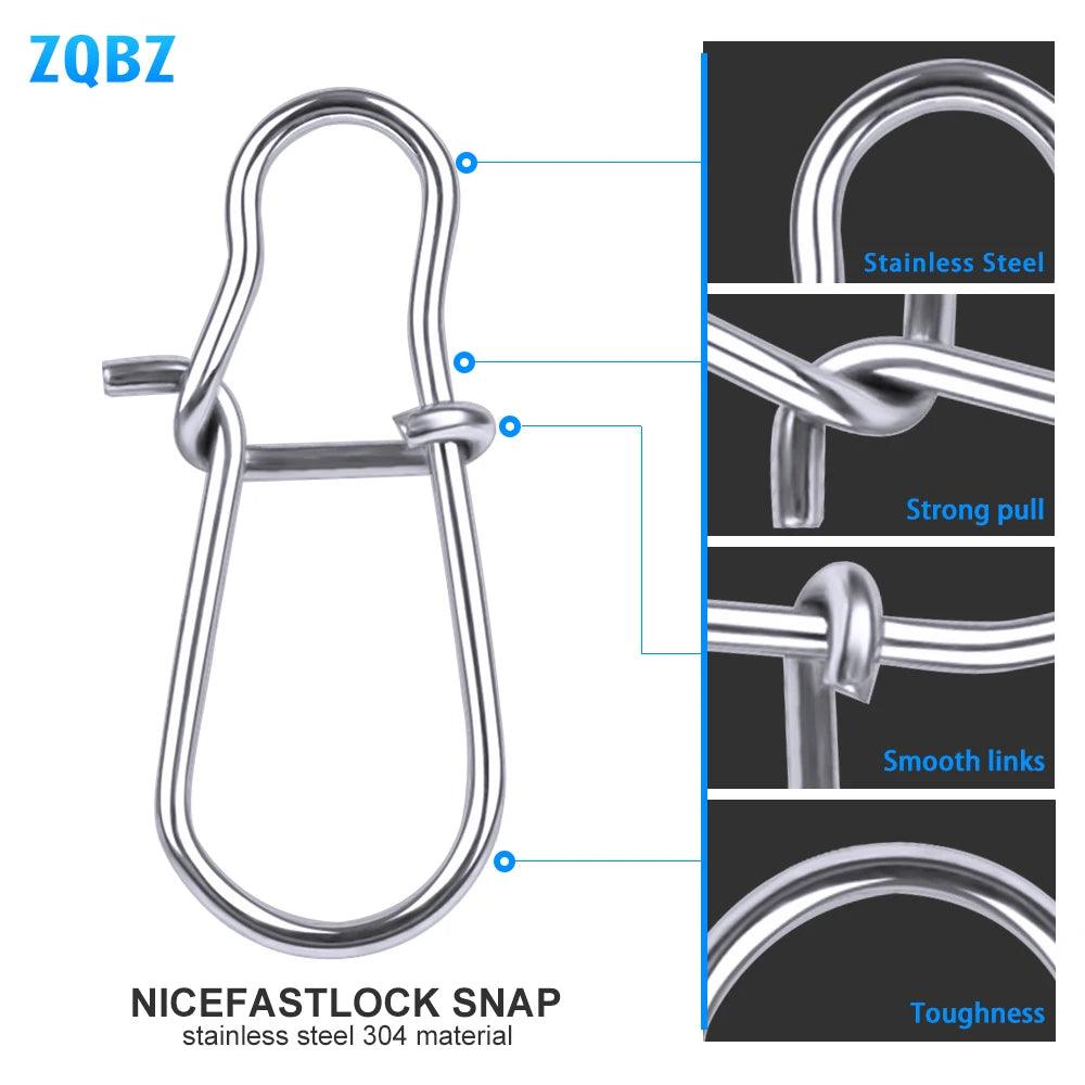 Proberos 30 pcs NiceFastlock Snap 12mm-33.5mm 0#-8#