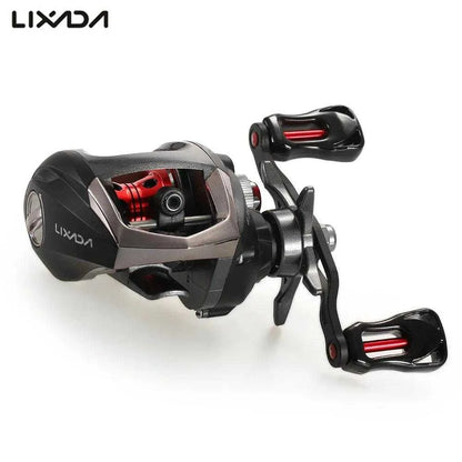 Lixada GT 6.3.1 Baitcast Reel with 13+1 bearings, aluminum alloy body, and adjustable cast control system.