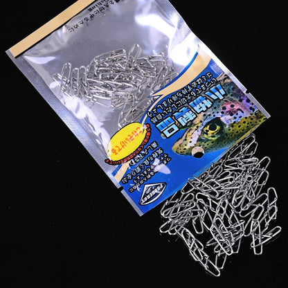 Proberos 100 pcs Diamond Snap Fishing Barrel Swivel 0#-6#