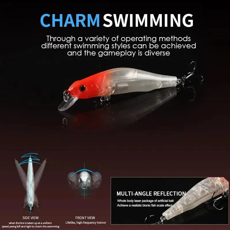 bearking brand fishing hooks Bearking Slicker-80 Magnet Minnow Lure