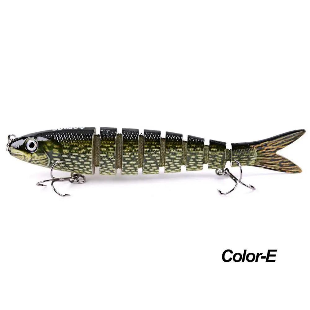 1pc Wobblers 8 Segments Fishing Lure Multi Jointed Swimbait 19g Hard Bait Lures Fishing Tackle For Bass Pike Lifelike Swimbaits - Nex Fisher Hub