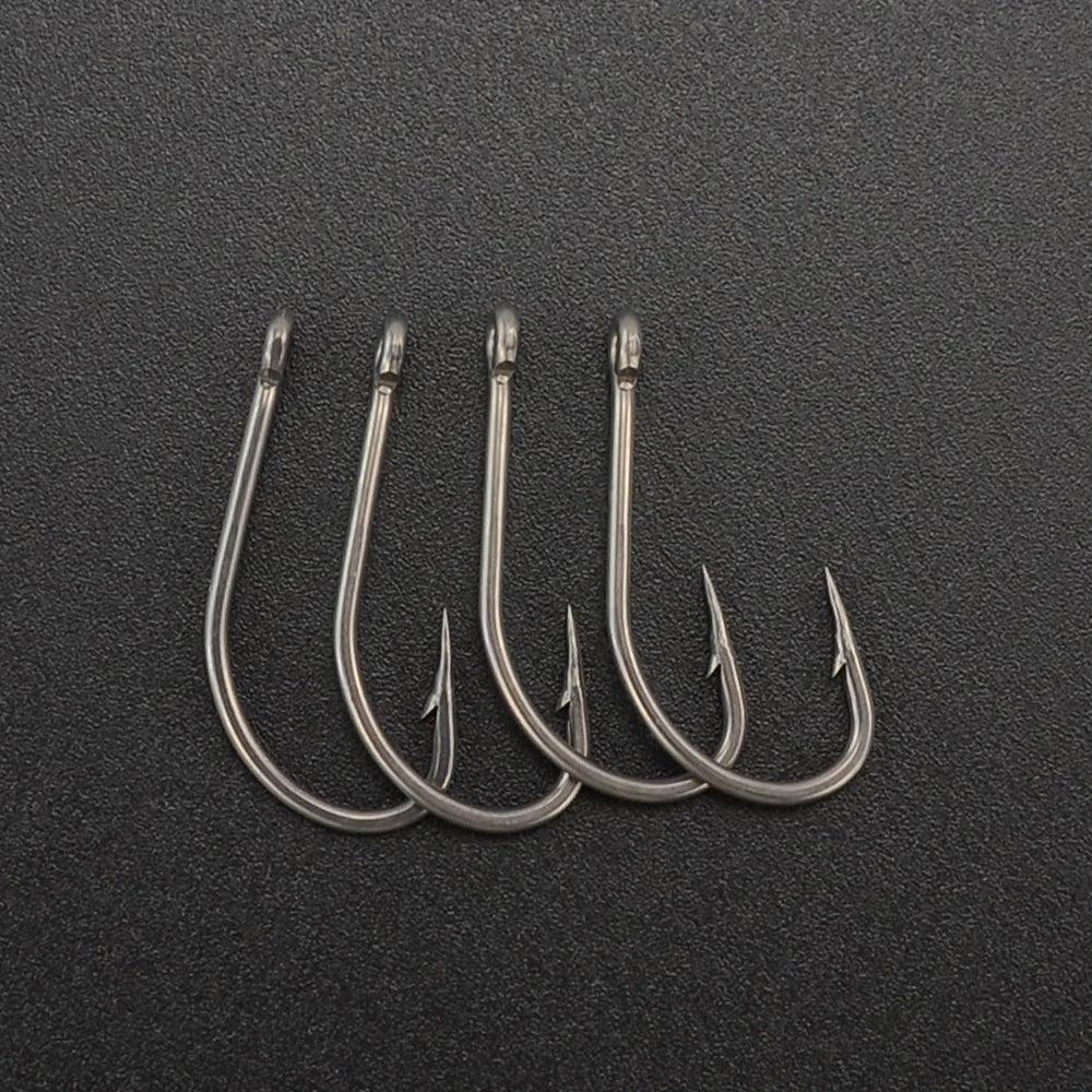 Hirisi 50 Pcs Carp Fishing Coating High Carbon Stainless Steel Barbed Hooks