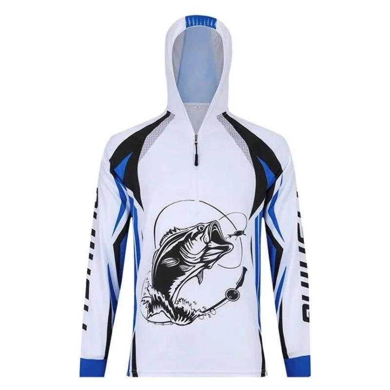 2021 Popular  Men's Fishing Jerseys With Zippered  Hooded Fishing Clothing  Colorful Quick-drying  Sun Protective Fishing Shirts - Nex Fisher Hub