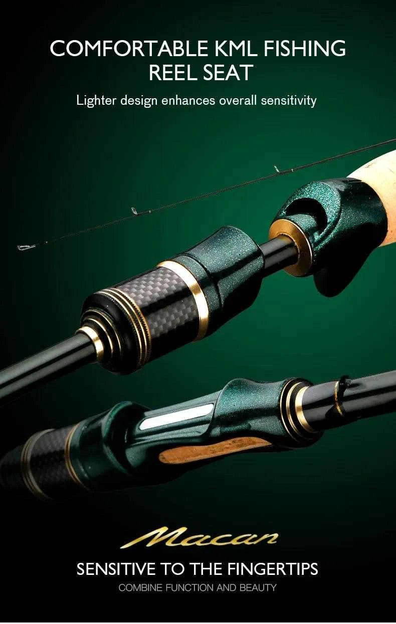 CEMREO MACAN Spinning Carbon Rod with comfortable KML fishing reel seat and sensitive fingertip design.