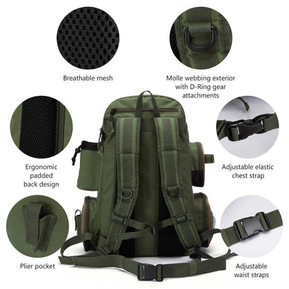 BassDash BD-01 Tactical Tackle BackpackNex Fisher Hub