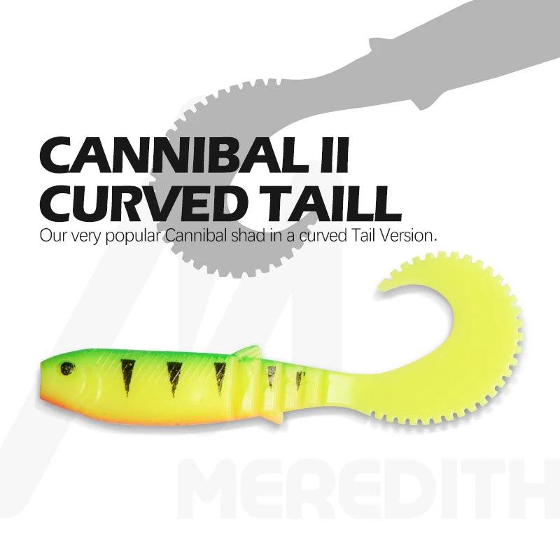 MEREDITH Cannibal Curved Tail Soft Baits (Multiple Sizes)