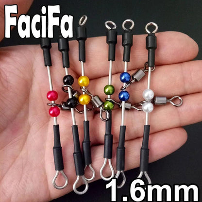 6 Pcs Bearing Swivel Fishing Connector Fast Hook