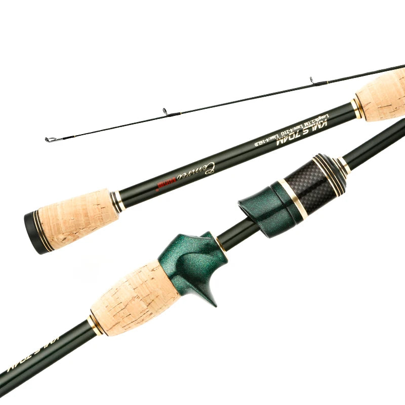 CEMREO Fishing Rod Spinning Casting Carbon 4-5 Sections 1.8m/2.1m/2.4m Portable Travel Rod Nex Fisher Hub