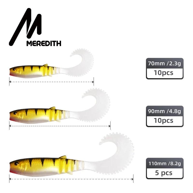 MEREDITH Cannibal Curved Tail Soft Baits (Multiple Sizes)