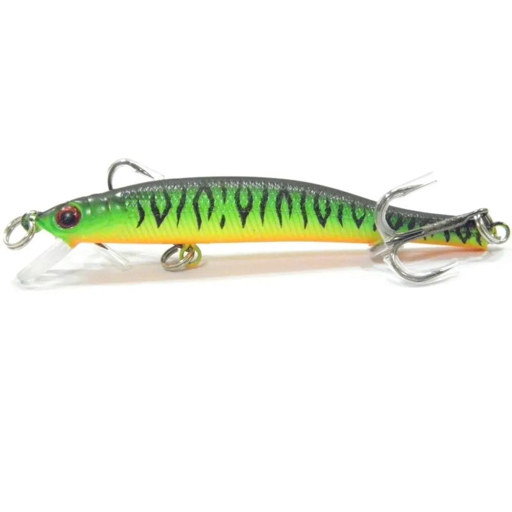 wLure 5.3g 8.3cm Slim Minnow Lure Very Tight Wobble Slow Sinking 2 #6 Treble Hooks Epoxy Coating Fishing Lure M662