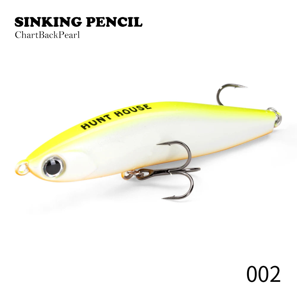 Hunthouse Sinking Lipless Pencil Fishing Lure 70mm/13.5g 95mm/24g Honey Trap