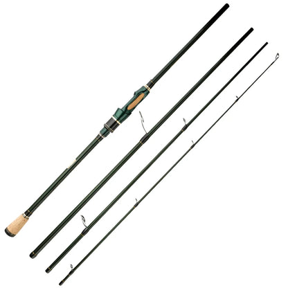 CEMREO Fishing Rod Spinning Casting Carbon 4-5 Sections 1.8m/2.1m/2.4m Portable Travel Rod Nex Fisher Hub