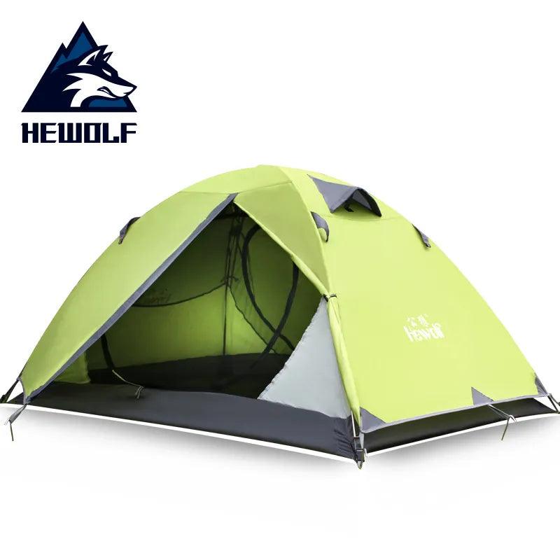 Hewolf Outdoor Camping Tent Double Layer Ultralight 2 Persons Tent Four Seasons Waterproof Breathable Winter Tent Camping Hike - Nex Fisher Hub