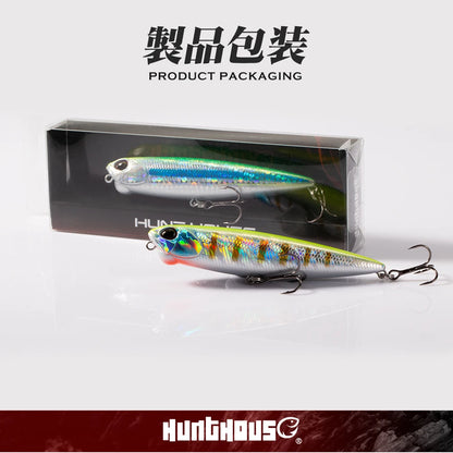 Hunthouse REALIS Pencil Floating Stickbait: Topwater Lure with Unique Knocking Sound