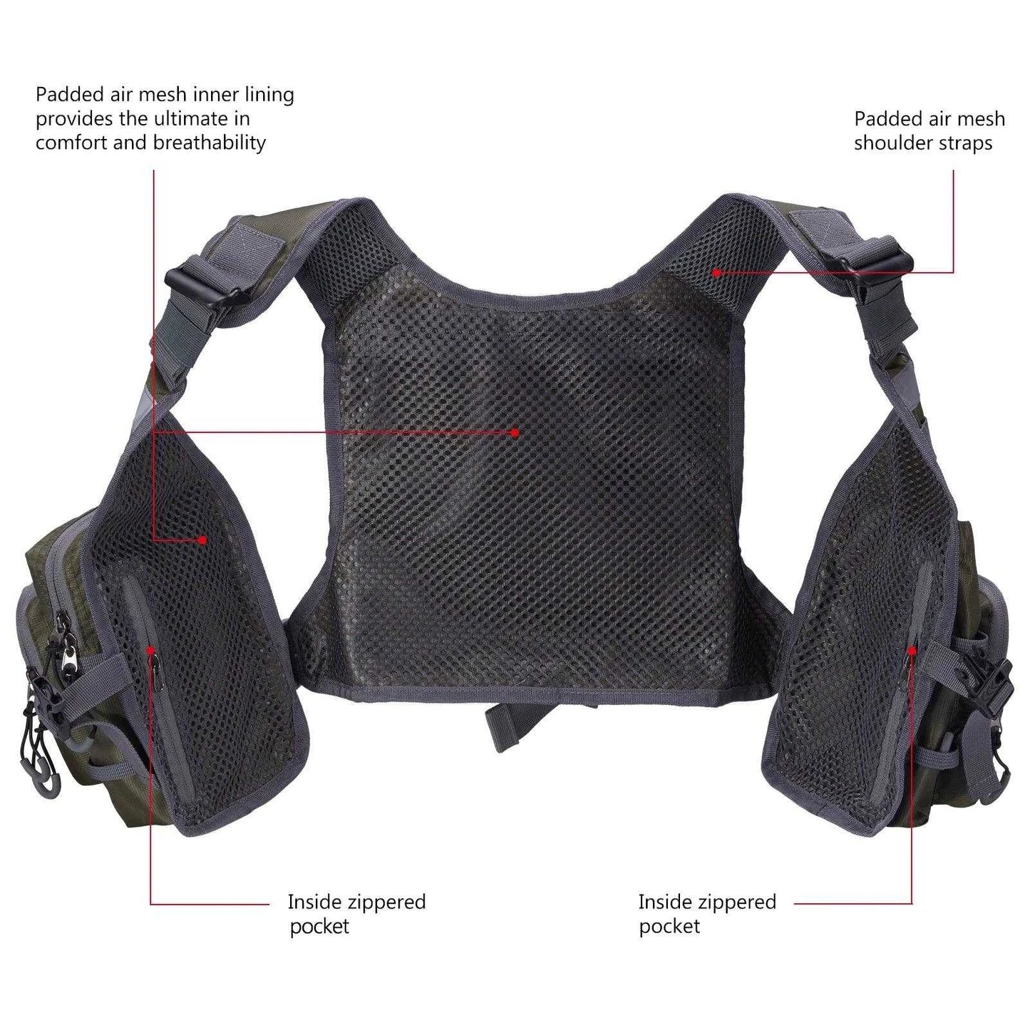 Bassdash FV08 Chest Pack Vest - Nex Fisher Hub