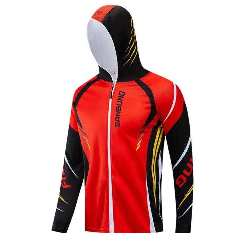 2021 Popular  Men's Fishing Jerseys With Zippered  Hooded Fishing Clothing  Colorful Quick-drying  Sun Protective Fishing Shirts - Nex Fisher Hub