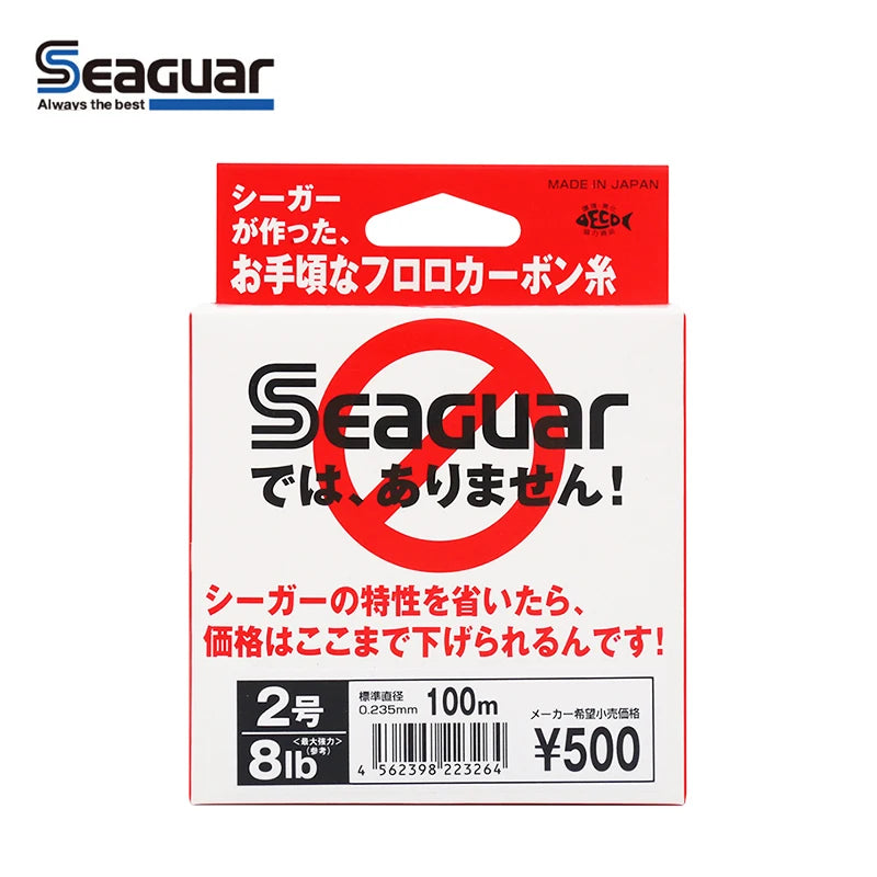 Seaguar White Label 100M Fluorocarbon Lines Linhas Pesca 0.148-0.405mm 3LB-25LB Carbon Fiber Seawater Fishing Tackle Wire