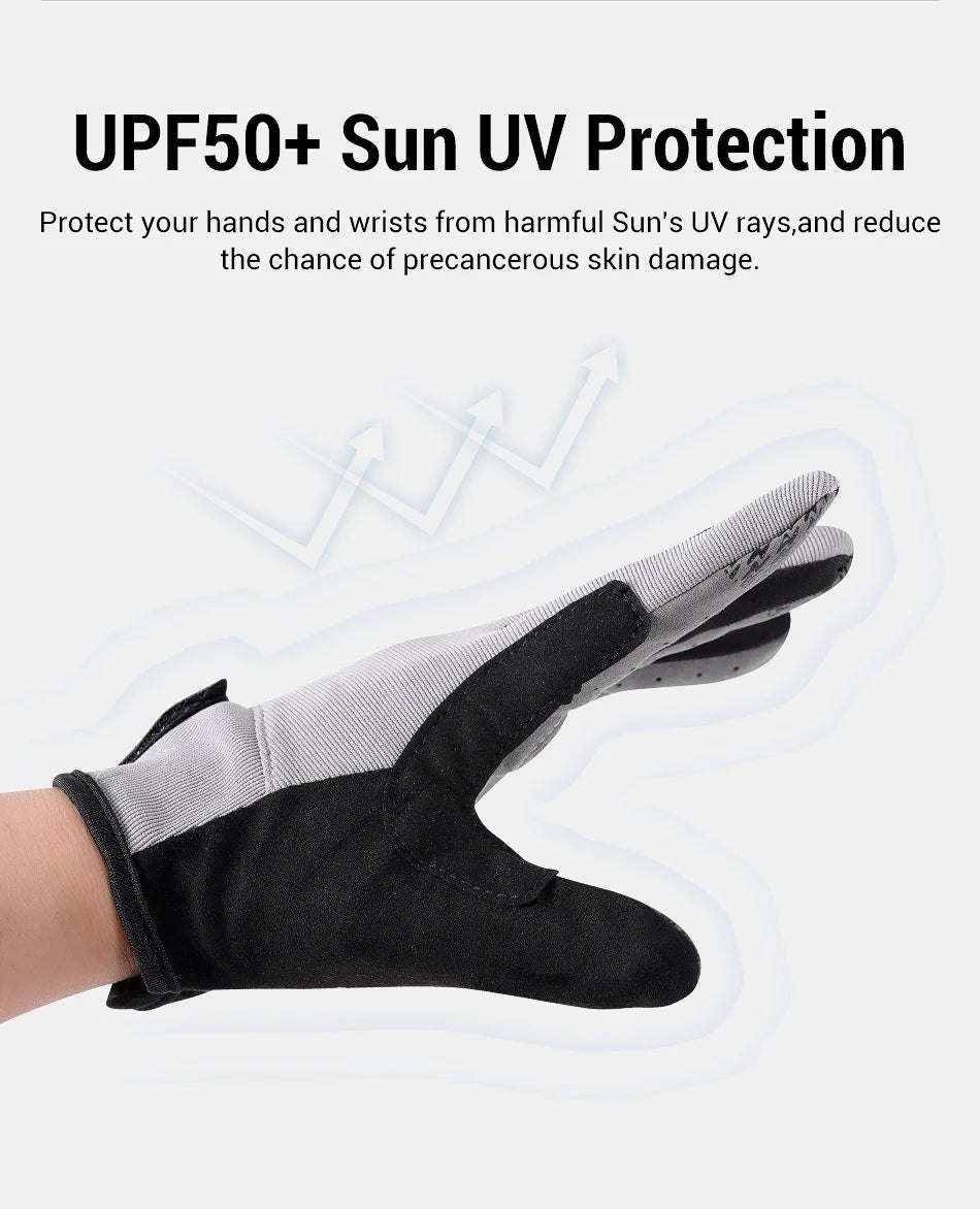 Noeby Fishing Gloves UPF50+ Sun UV Protection Quick-drying Anti-slip Outdoor Kayaking Cycling Fishing Protection Sports Gloves Nex Fisher Hub
