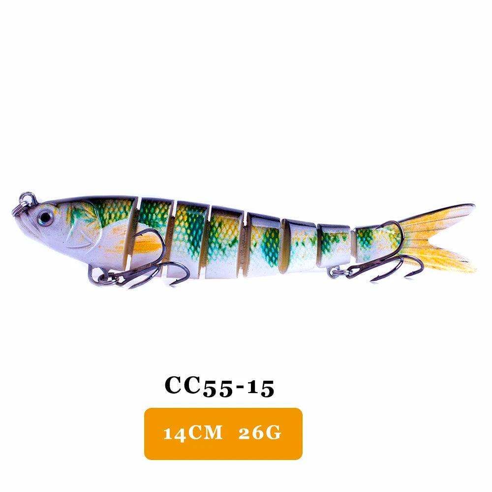 AYWFISH Lifelike Multi Jointed Sinking Wobblers Fishing Lures For Pike Swimbait Crankbait Minnow Trout Bass Fishing Tackle Baits - Nex Fisher Hub