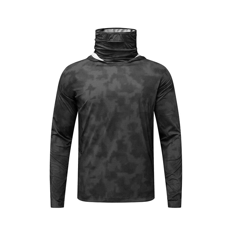 Unisex Ice Silk Lightweight Sun Protection Hoodie: Quick-Dry Cooling Jersey