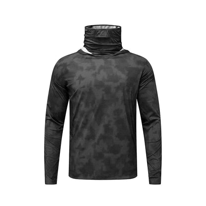 Unisex Ice Silk Lightweight Sun Protection Hoodie: Quick-Dry Cooling Jersey