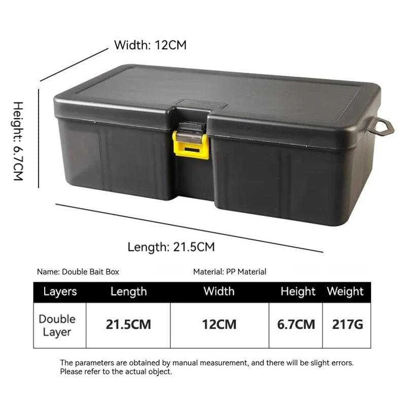 Gray PRO BEROS Double-Layer Fishing Tackle Box with compact design and durable polypropylene construction.