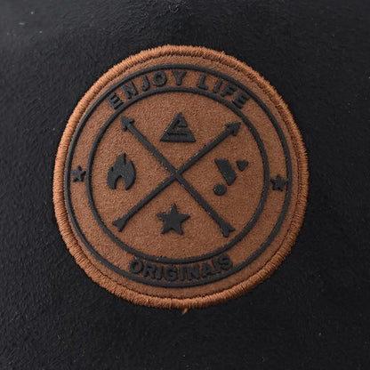 UP POSITIVE "ENJOY LIFE" Letter Patch Baseball Cap: Unisex Trucker Hat for All Seasons