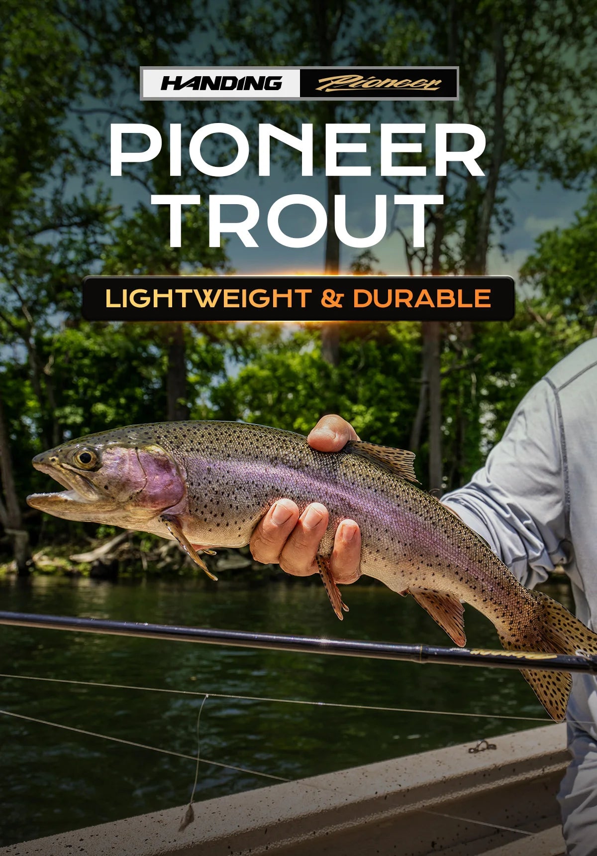 HANDING Pioneer Trout Rod and Ajing Fishing Rods Fast Action UL/L Power 24 Ton Carbon Fibers TS Ceramic Guide