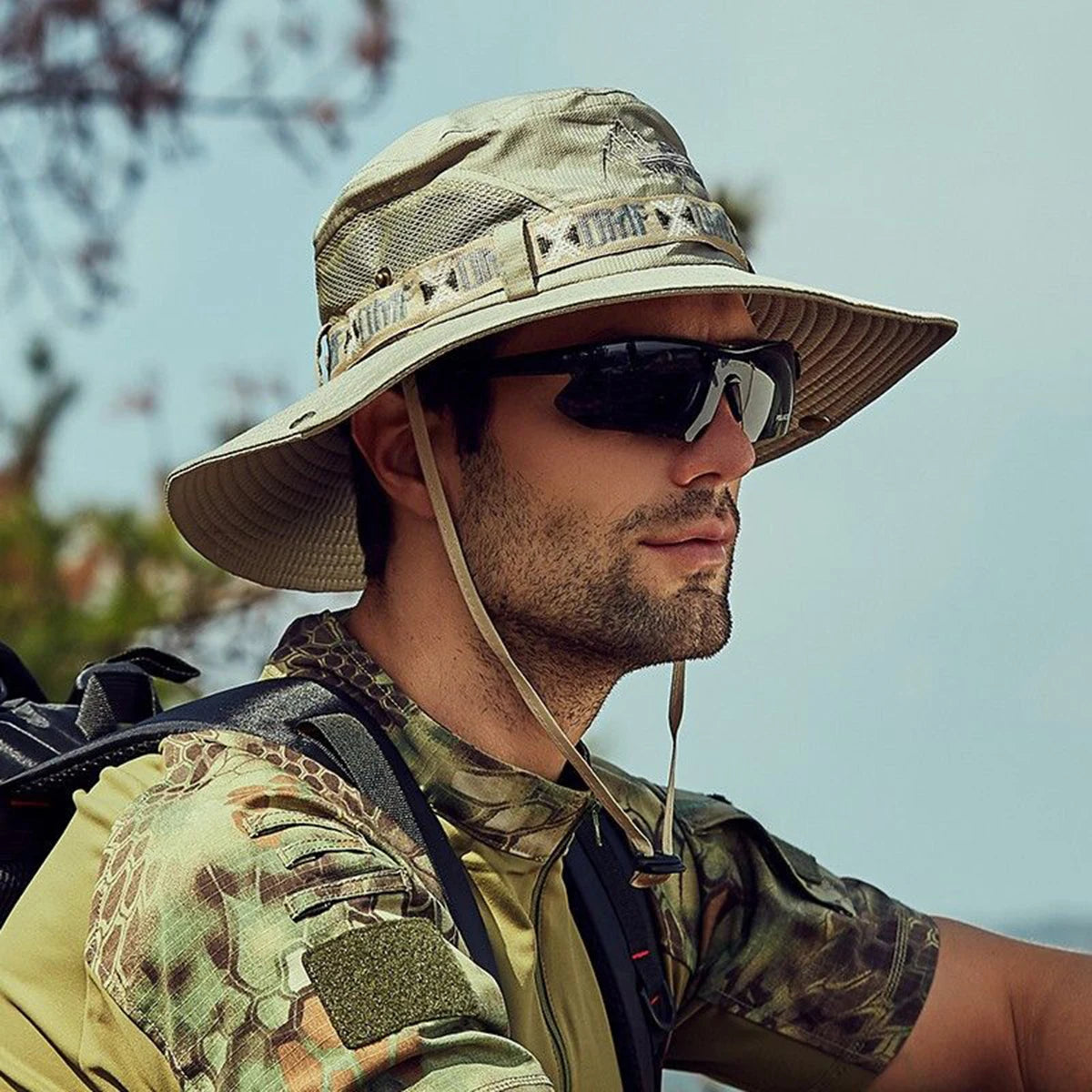 Outdoor Sport Man fisherman hat, sun protection hat brim, suitable for outdoor travel, outdoor fishing - Nex Fisher Hub