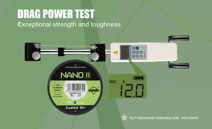 SeaKnight Brand NANO II Series Fishing Lines 300M 100M 4 Weaves Braided Multifilament Seawater-proof UV-proof Si+ Coating 7-15lb - Nex Fisher Hub